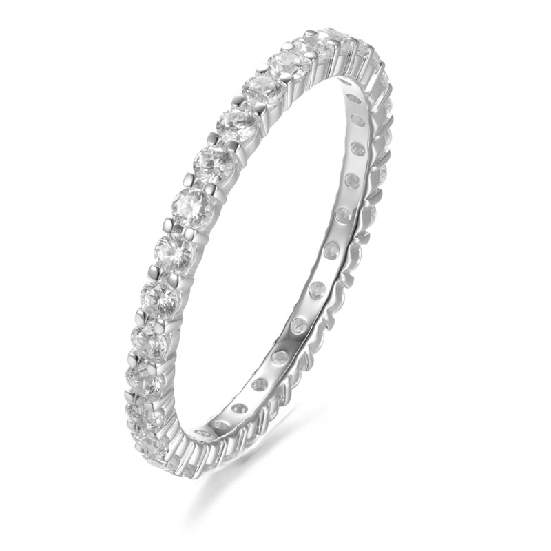 Memoryring Zirkonia aus Silber