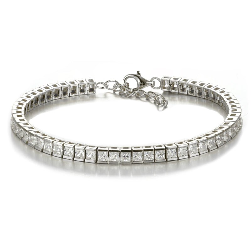 Tennisarmband mit 65 Zirkonia aus Silber