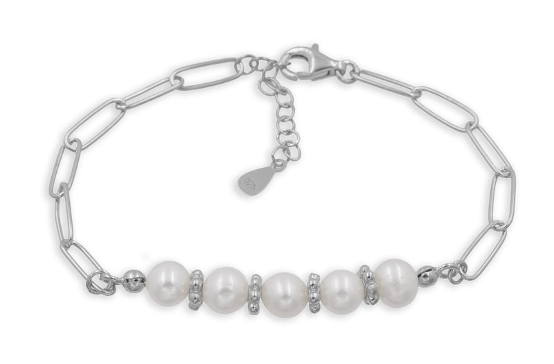 Armband mit SW-Zuchtperlen aus Silber