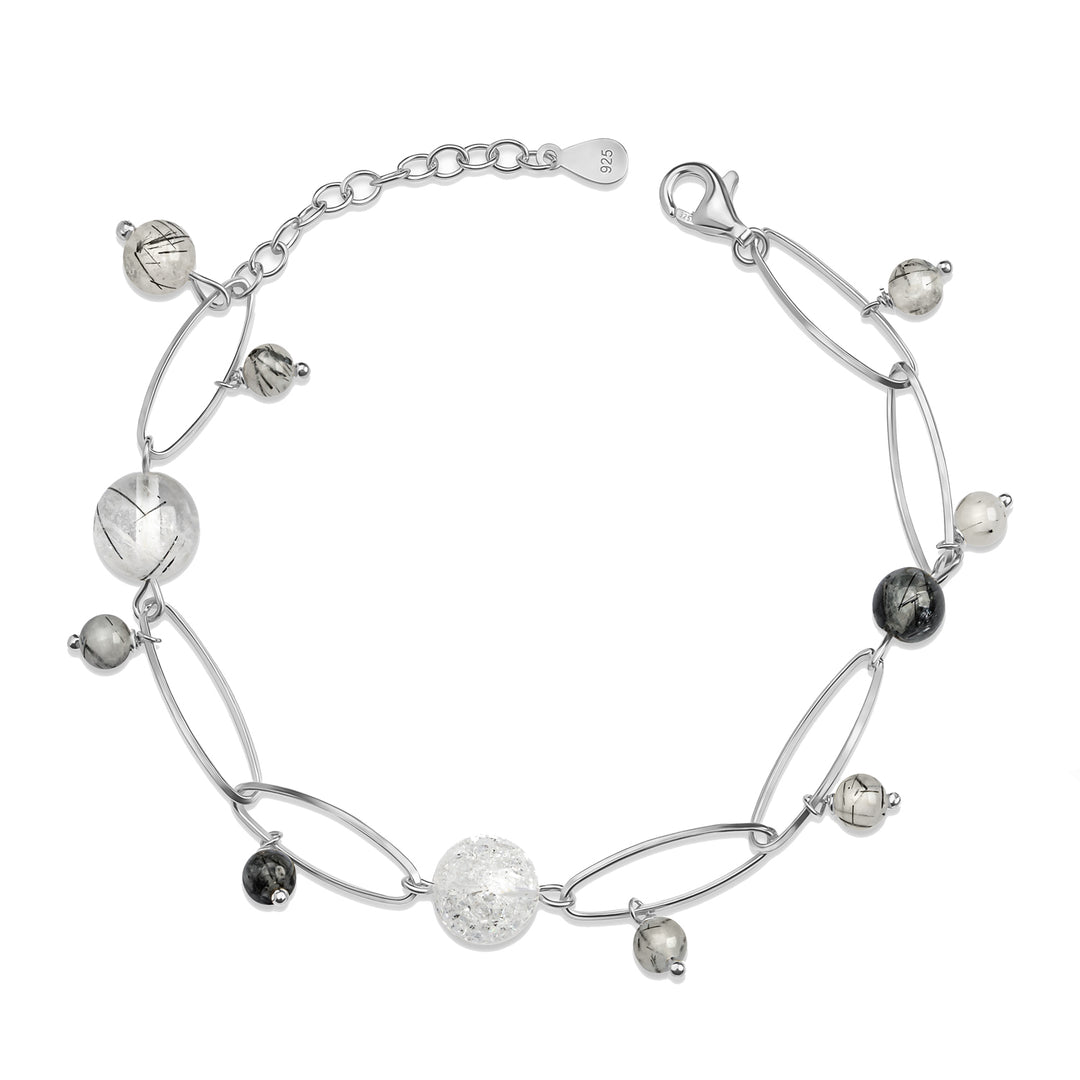 Armband mit Kristall & Quarz aus Silber