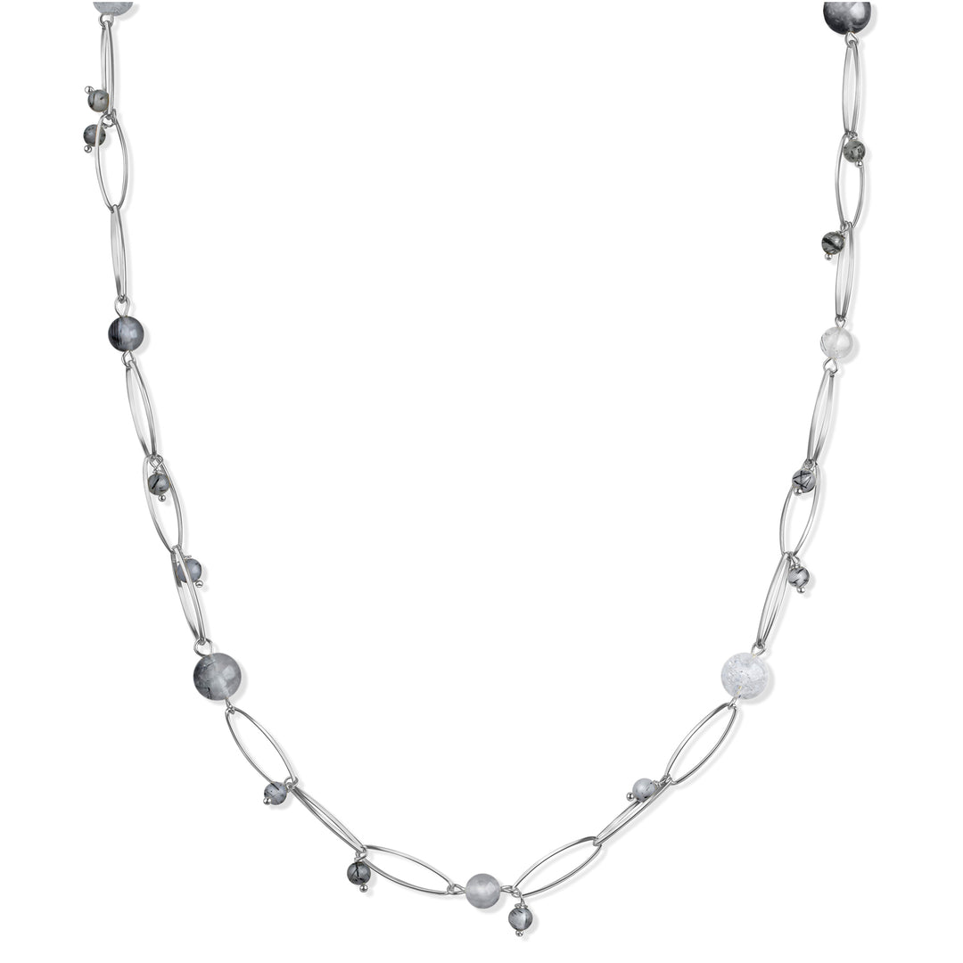 Collier mit Kristall & Quarz aus Silber