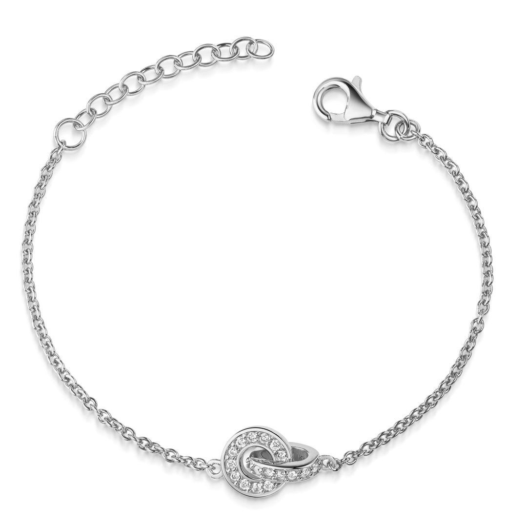 Armband mit 20 Zirkonia aus Silber