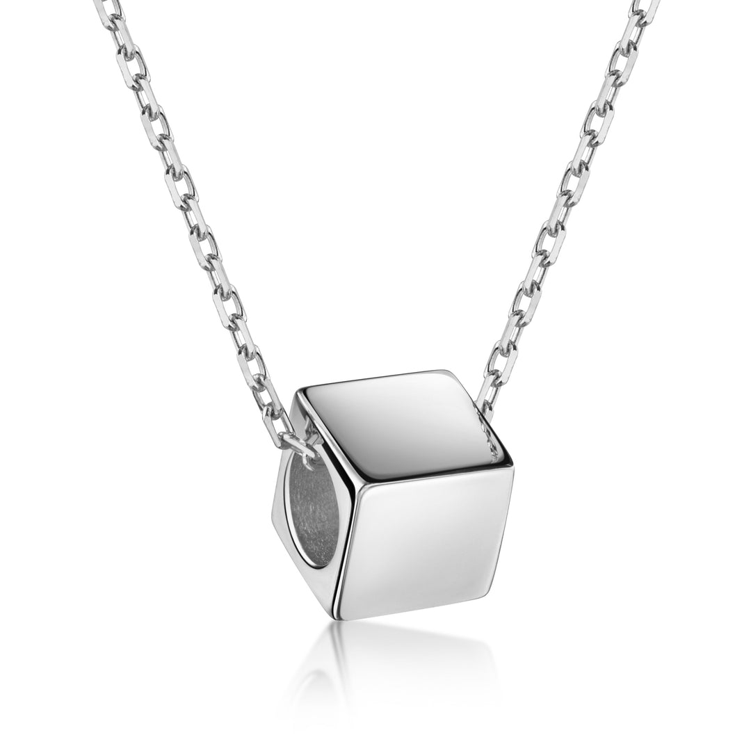 Collier mit Würfel aus Silber