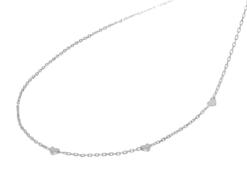 Collier mit 3 Herzen aus Silber