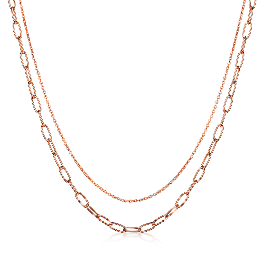 Collier in Layer-Optik Anker/Anker roségold