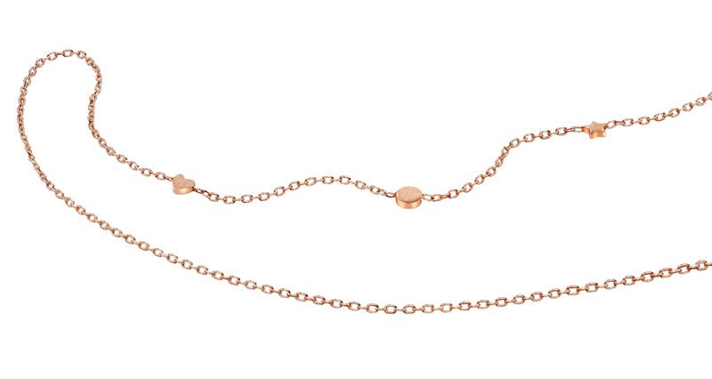 Collier mit Dot-Herz-Stern aus roségold