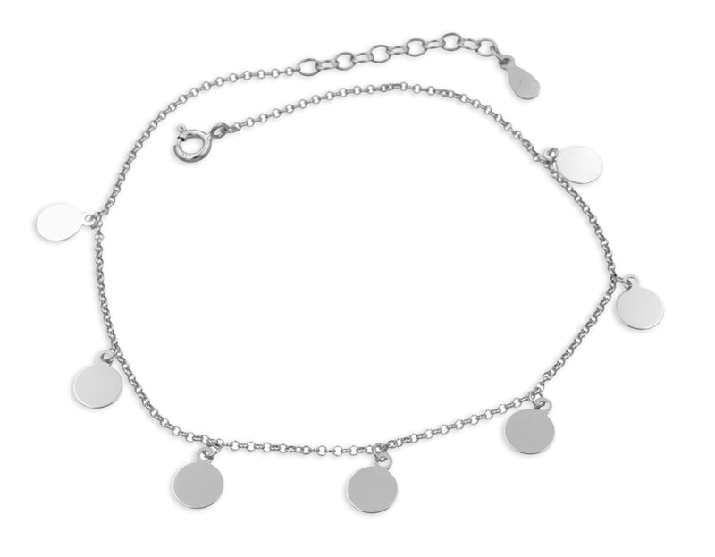 Fußkette 7 Dots aus Silber