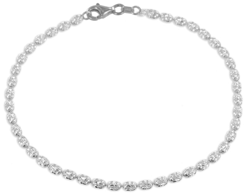 Kugelarmband oval 2.8mm Silber 925/000