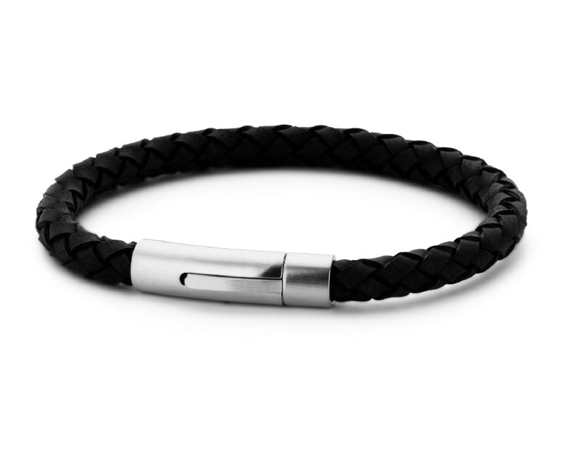 Armband Echt Leder schwarz