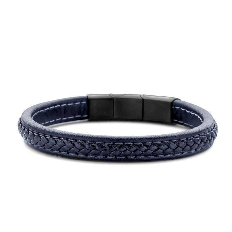 Armband Echtleder blau