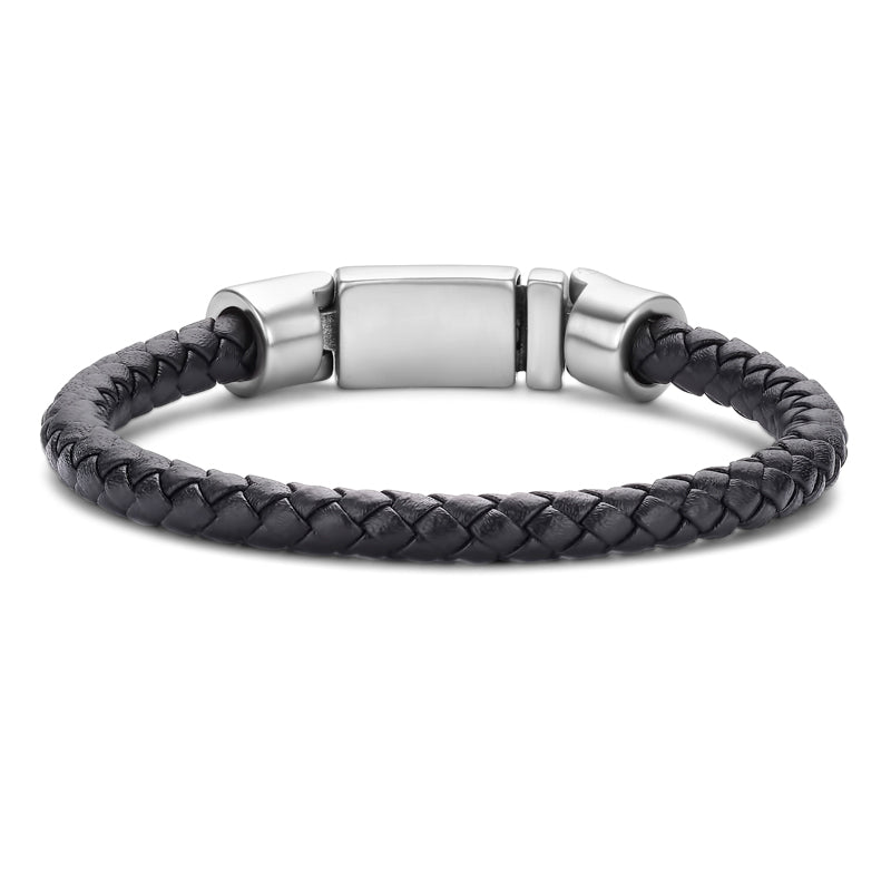 Armband Echtleder schwarz