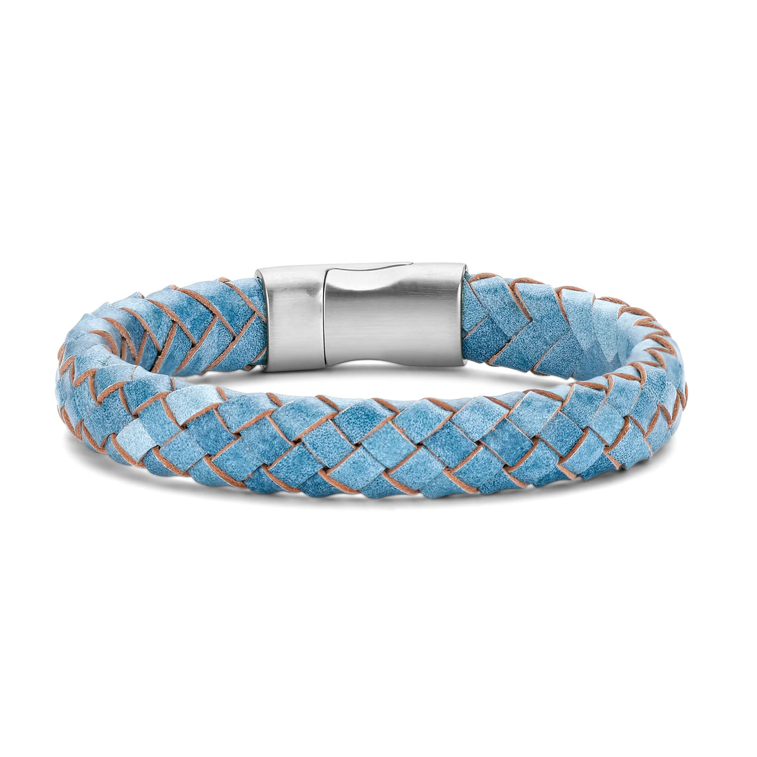 Armband Echtleder hellblau