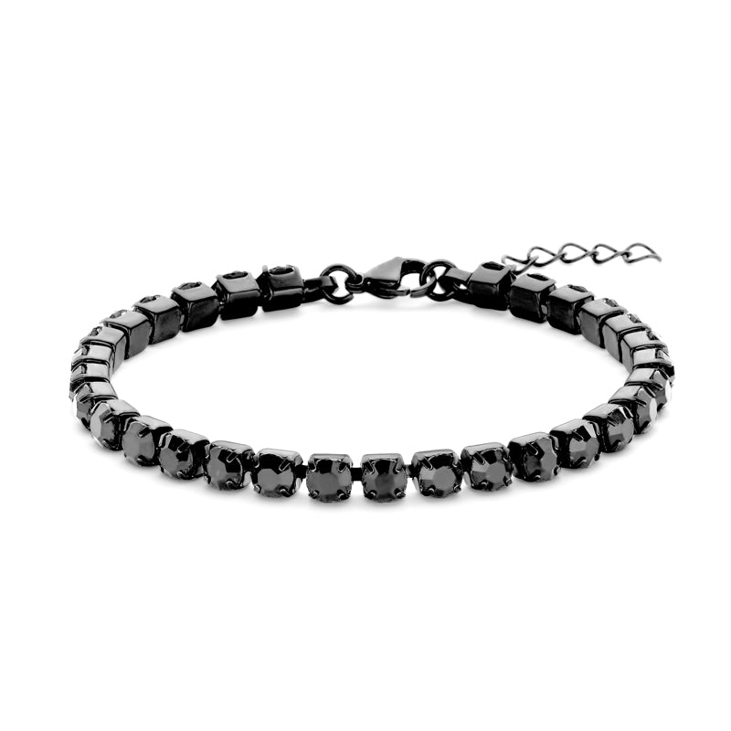 Armband mit Zirkonia schwarz