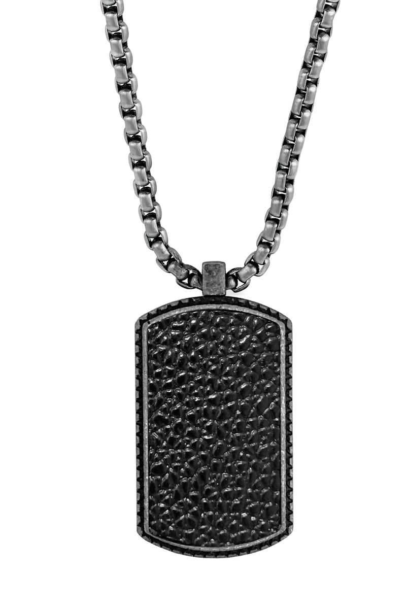 Halskette mit Anhänger Dog Tag Edelstahl IPB