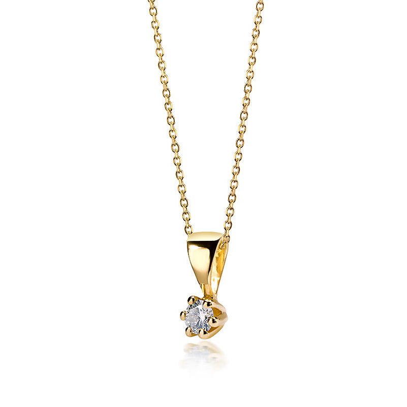 Collier mit Brillant 0.05 kt. aus Gold