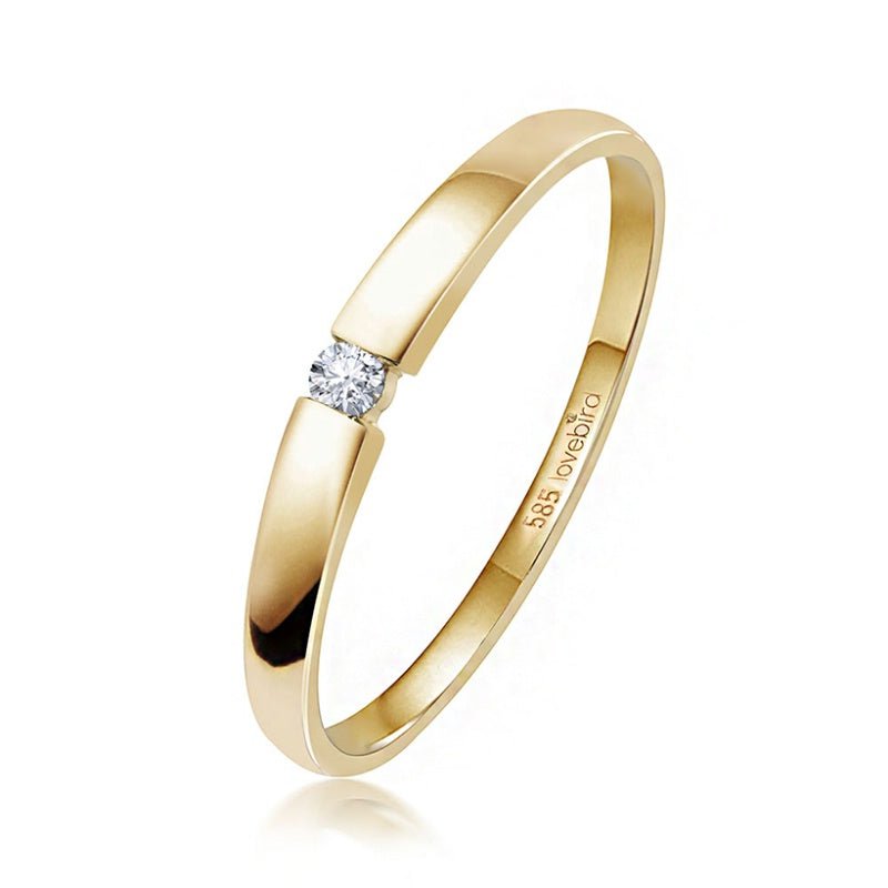 Spannring mit Brillant 0.03 kt. aus Gold