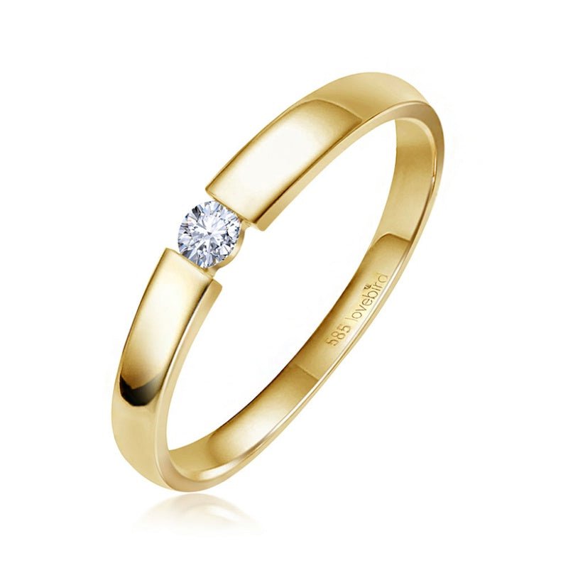 Spannring mit Brillant 0.06 kt. aus Gold