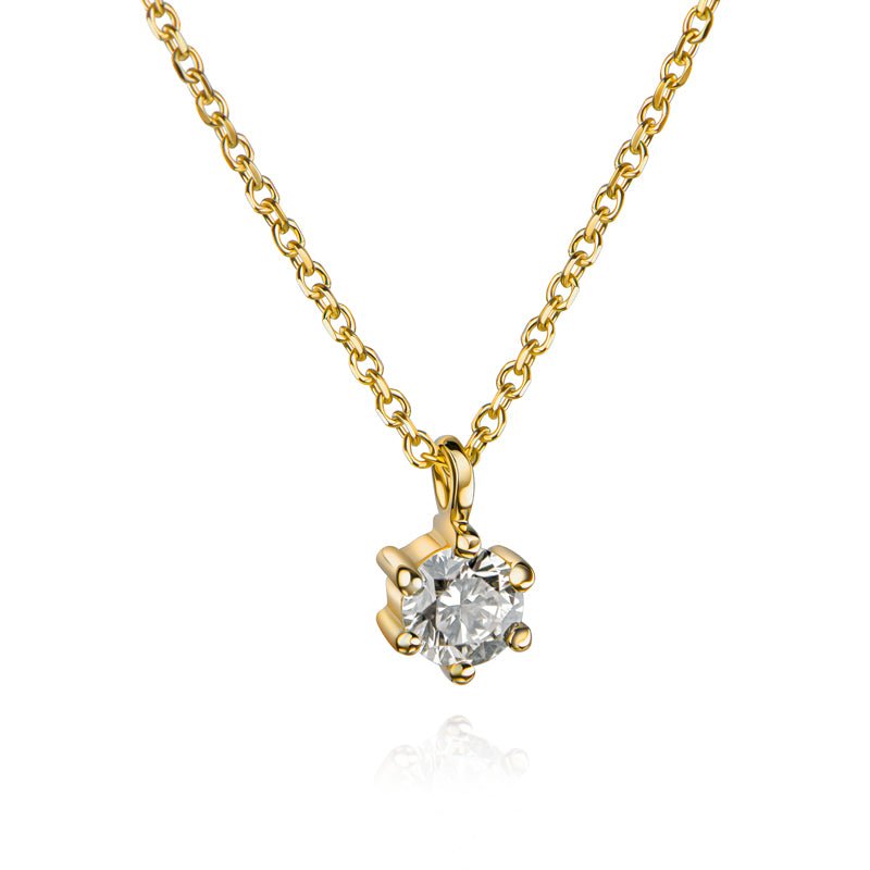 Collier mit Brillant aus Gelbgold