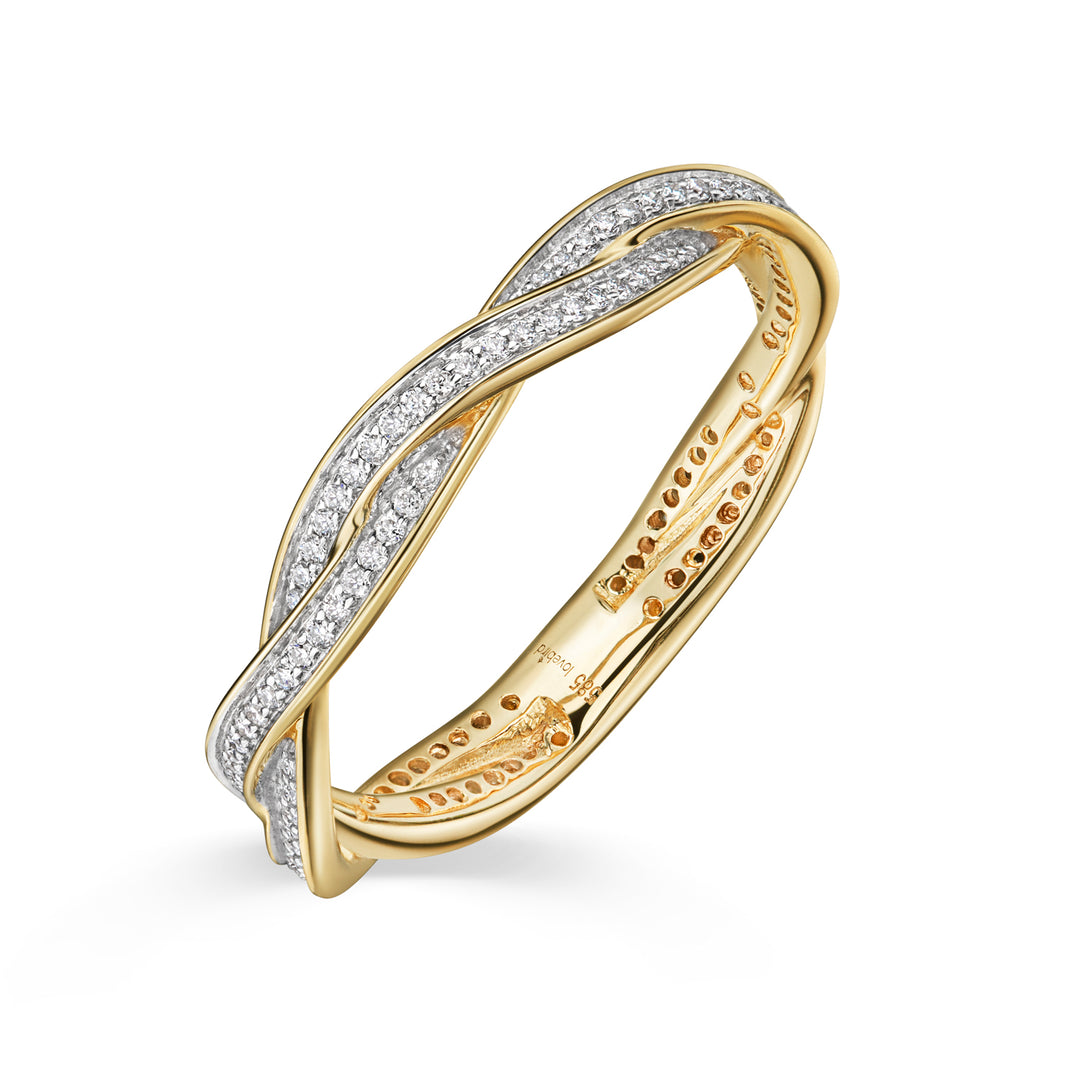 Damenring mit Brillant 0.24 kt. aus Gold