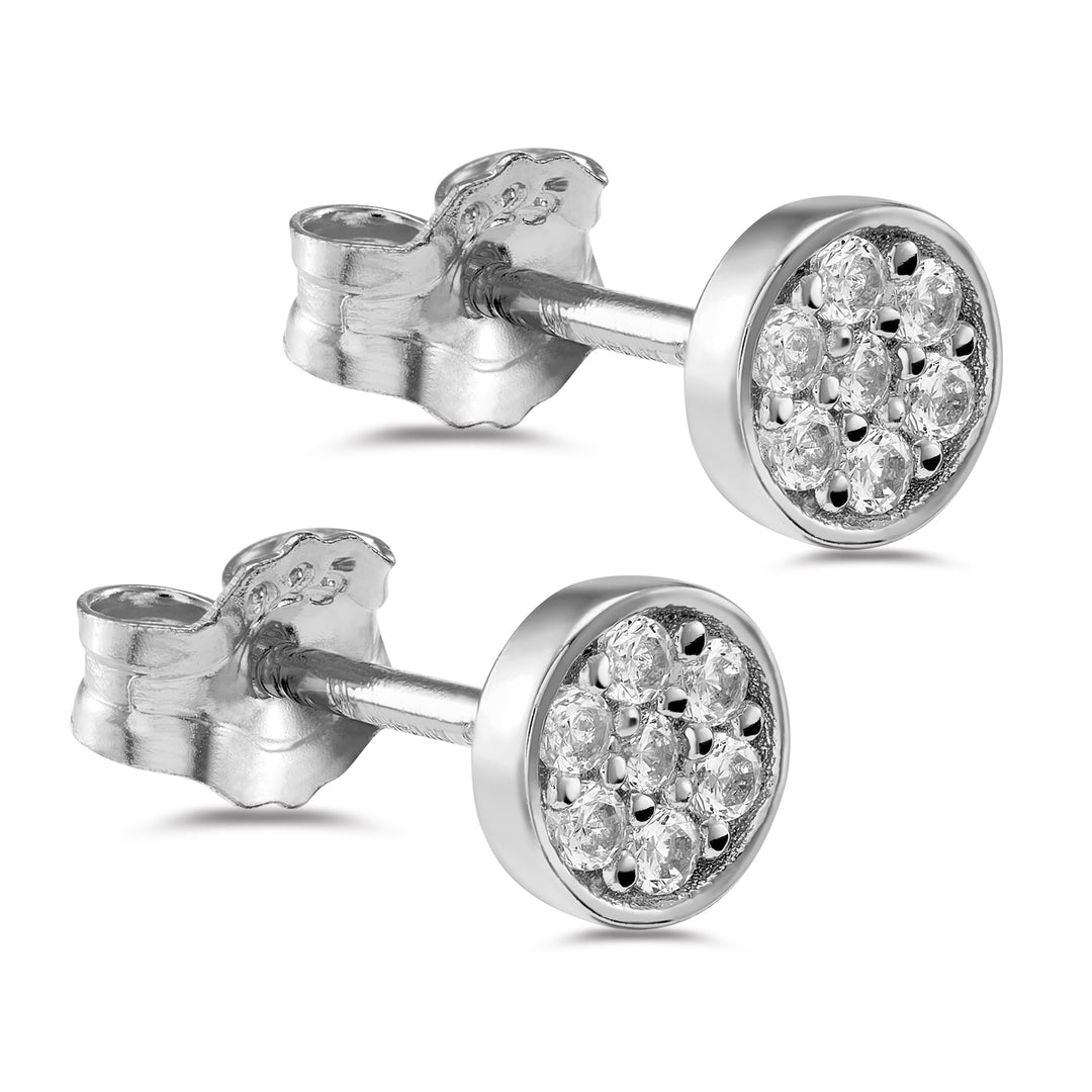 Ohrstecker mit 14 Zirkonia aus Silber