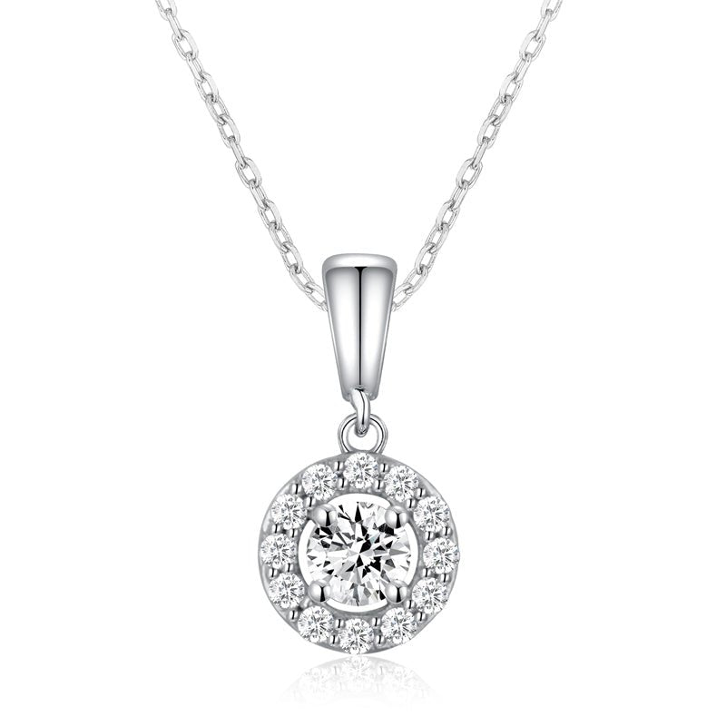 Collier mit 13 Zirkonia aus Silber